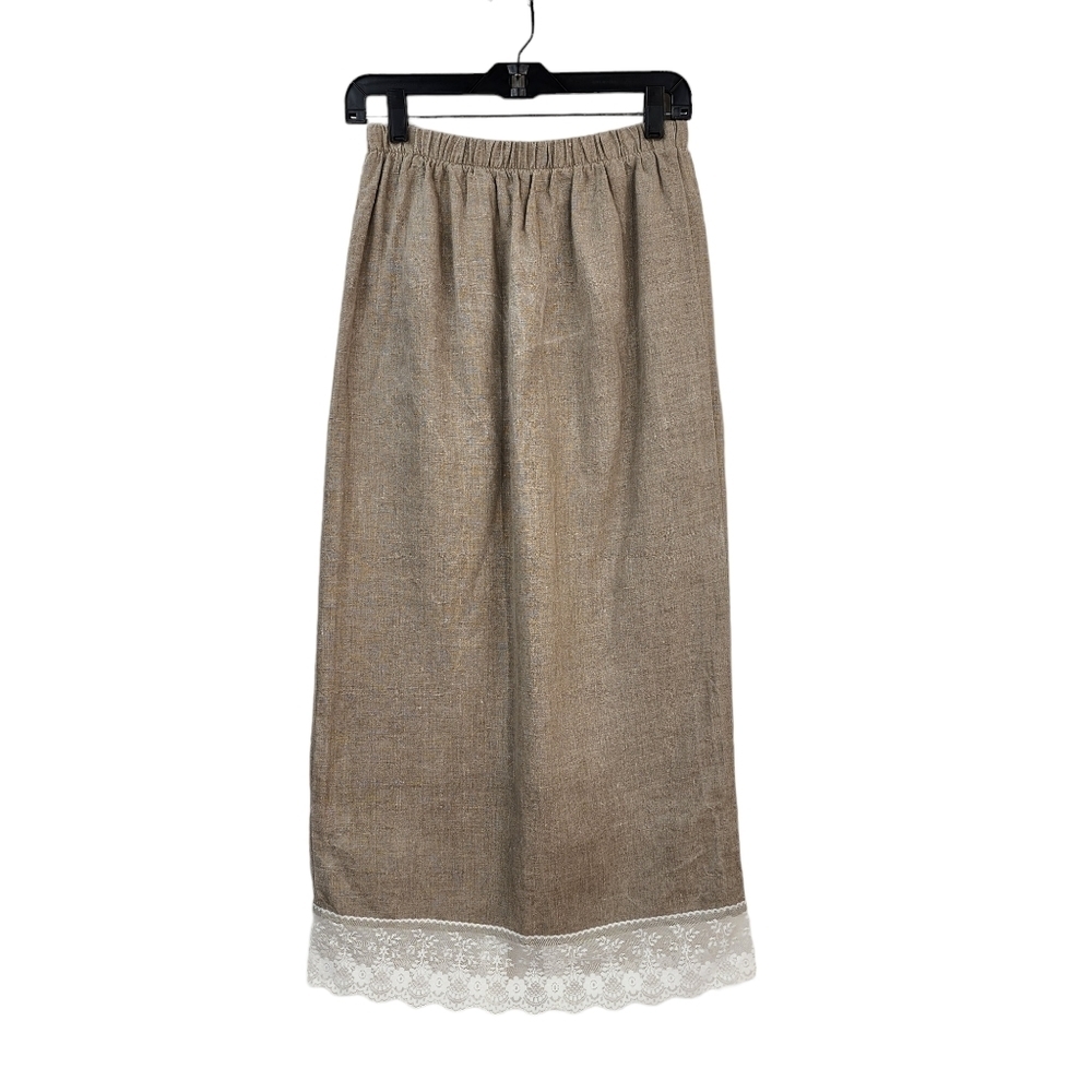 Jackie Loves John Women's Lace Hem Long Pencil Skirt - M